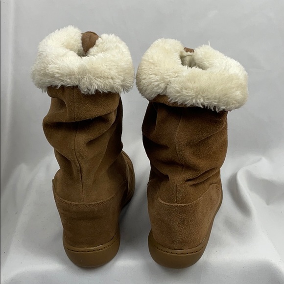 Skechers SKCH+3 Tan Suede Boots w Faux Fur, 8.5 - Picture 4 of 16